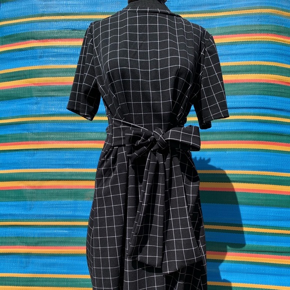 Flamingo Urban Black WindowPane Dress - Picture 1 of 6